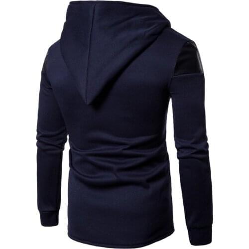 Fashion Mens Irregular Zipper Rock Wizard Hoodie Sweatshirt Male Long Sleeved Spring Casual Hip Hop Harajuku Moletom Tops 2XL