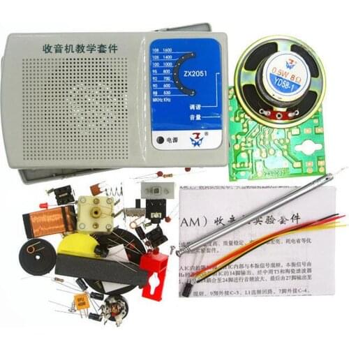 1set DC3V DIY ZX2051 Type IC FM AM Radio Kit Electroinc Learning Kit