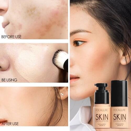 Base Face Liquid Foundation Cream Full Coverage Concealer Oil-control Easy to Wear Soft Face Makeup Foundation