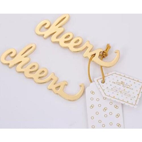 Wedding party favor gifts Alloy cheer beer bottle opener for Home Kitchen Bar Tool LX8556