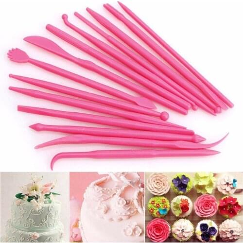 14Pcs Plastic Clay Sculpting Set for Cake Dessert Wax Carving Pottery Tools Carving Sculpture Shaper Polymer Modeling Clay Tools