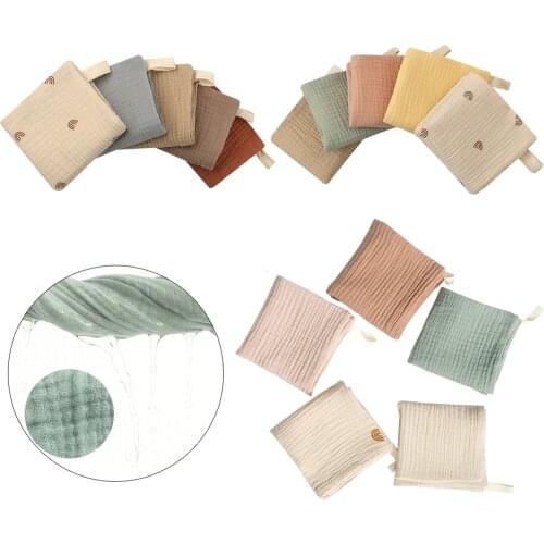 5 Pcs Towel Baby Facecloth Baby Bath Towel Handkerchief Cotton Burp Cloth Soft Absorbent Gauze Kindergarten Washcloth