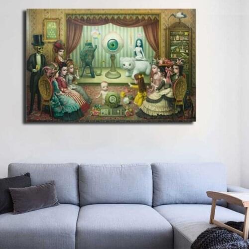 Mark Ryden The Parlor Canvas Posters Prints Wall Art Painting Decorative Picture Modern Home Decoration Accessories Framework HD