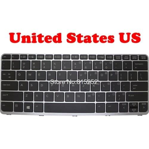 US/Spain SP Keyboard For HP For ELITEBOOK FOLIO 1020 G1 1020 G2 752962-001 752962-071 9Z.NBMBV.10S NSK-CT1BV MP-13U83USJ930