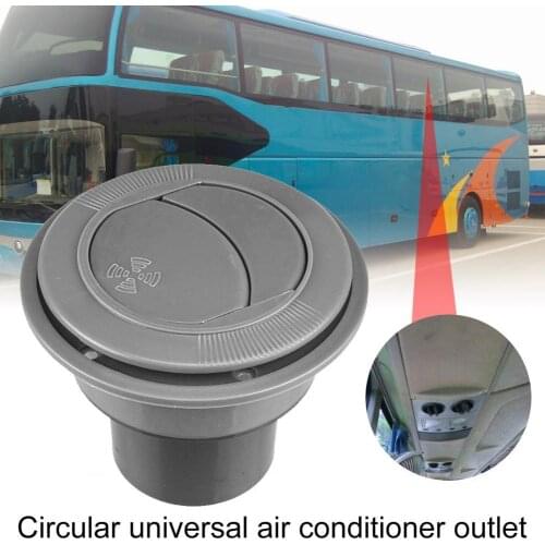 Universal Round A/C Air Conditioning Vent Wear-resistant Spare Parts Grey Air Outlet Vent with Screws Perfect Match for RV Bus
