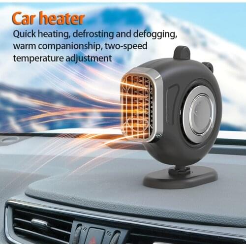 150W 12V Car Heater Fan Heater Window Mist Remover Warm Cold Dual Use Car Low Noise Defog Windscreen Fan Heater Demister