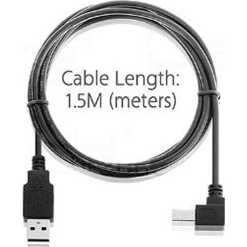 High quality Elbow 90 degree black 0.2M 0.5M 1.5M 2.0M USB 2.0 USB A-B male to male Printer scanner cable