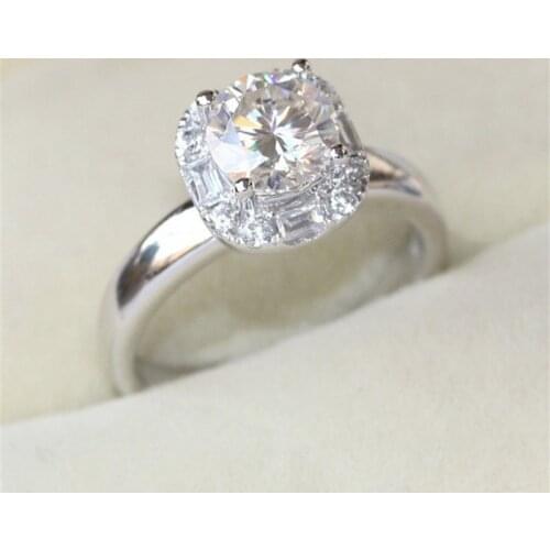 Silver 925 Jewelry Ring for Christmas Anillos Diamond Wedding Ring Women Women Diamond Wedding 925 Silver Ring for Jewelry Gift