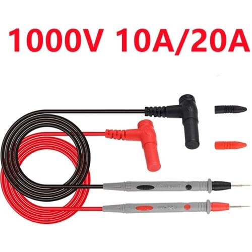 110CM Universal Probe Test Leads Pin for Digital Multimeter Needle Tip Meter Multi Meter Tester Lead Probe Wire Pen Cable 20A