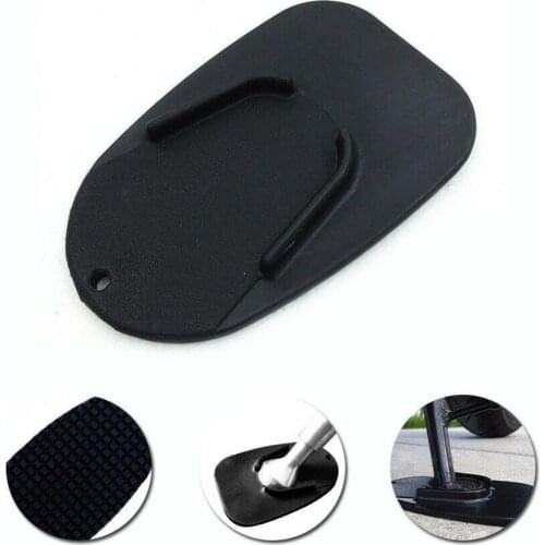 1pc Black Universal Motorcycle Plastic Side Stand Moto Bike Kickstand Non-slip Plate Side Extension Support Foot Pad Base