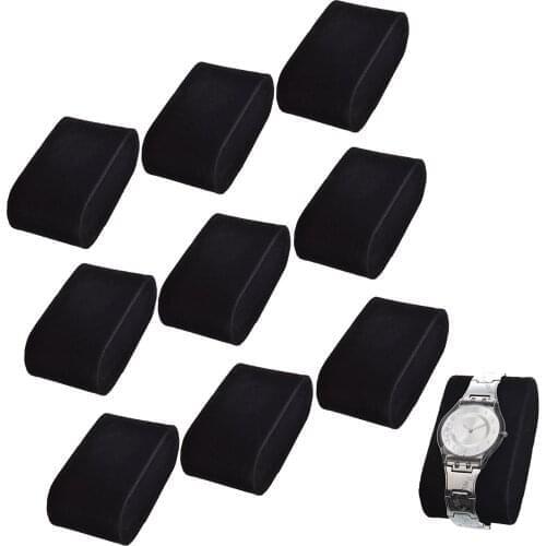 10PCS Wholesale Durable Portable Watch Pillows Display for Wristwatch Bracelet Display Pad Storage Box Stand Cushion black White
