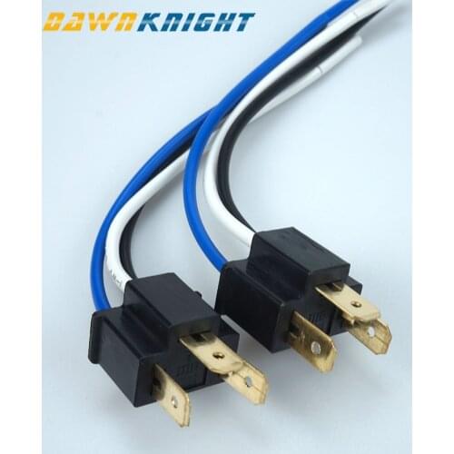 2PCS H4 Bulb Male Femail Connectors Headlight Connector H4 Plug Socket High Quality Antioxidant Cable 3.2mm In Diameter