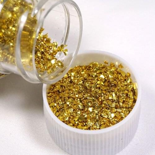 20G Champagne Gold Broken Stones Epoxy Resin Jewelry Mold Fillings Art Crafts K9FA