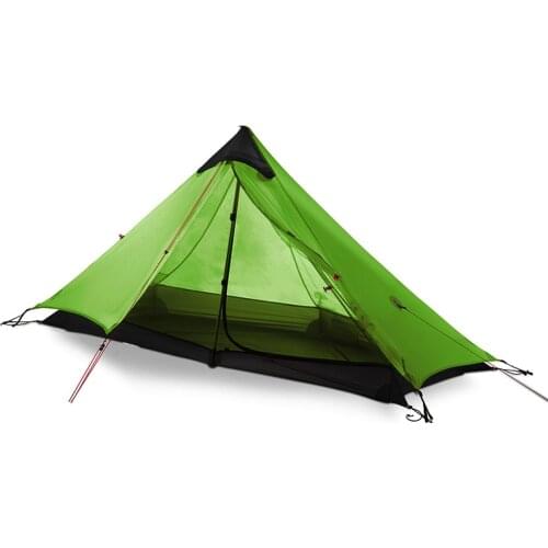 2021 New Version 230cm 3F UL GEAR Lanshan 1 Ultralight Camping 3/4 Season 15D Silnylon Rodless Tent