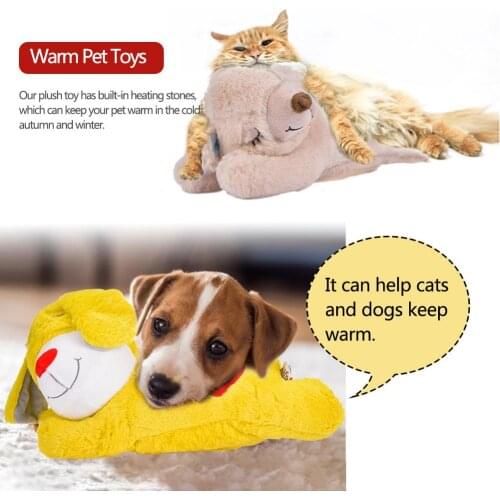 38*20*18cm Dog Toy Plush Toy Comfortable Self Heating Warm Doll Cute Pet Dog Cat Toys Puppy Interactive Warm Toy Supplies