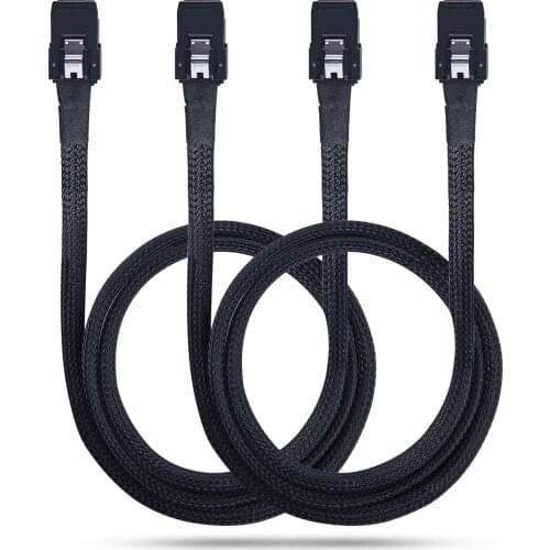 6G Internal Mini SAS SFF-8087 to SFF-8087 Cable, 100-Ohms, 1-m(3.3ft), 2 Pack