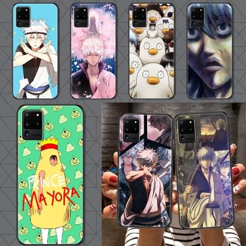 Anime GINTAMA Phone case For Samsung Galaxy Note 4 8 9 10 20 S8 S9 S10 S10E S20 Plus UITRA Ultra black fashion back art prime