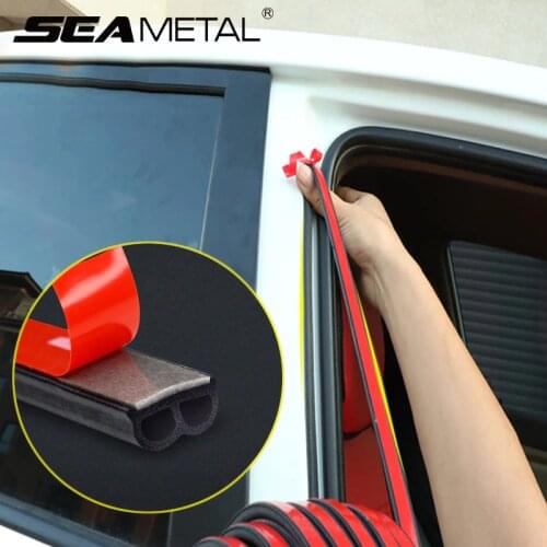 Car Seals Rubber Door Seal Strip B-Shape Stickers Protector Sealing Soundproof Weatherstrip Door Rubber Sealant Auto Accessories