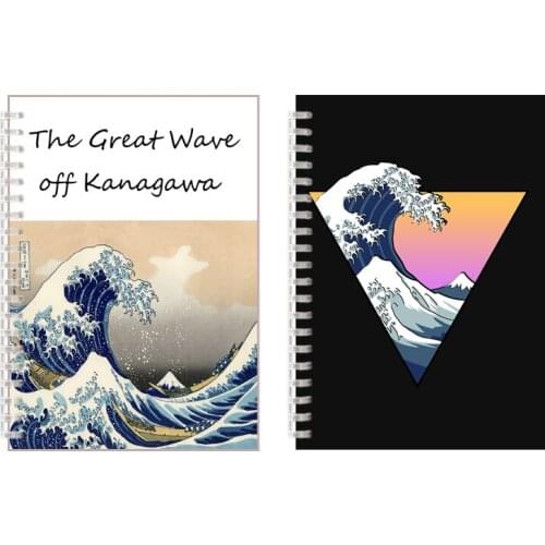 The Great Wave off Kanagawa Spiral Notebook Stationery Aesthetic Print Art Drawing Painting Original Meaning Binder Note Book