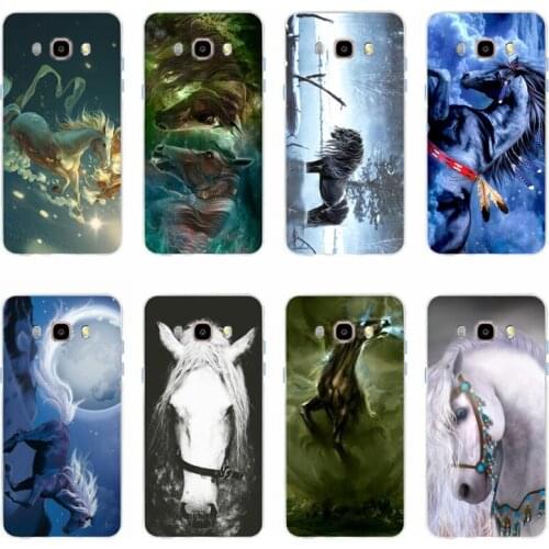 Horse Animal Printed Coque Transparent Cove Soft Silicone TPU Phone Case for Samsung Galaxy S6 S6edge A7 S7edge S8 S9 plus A5 J5