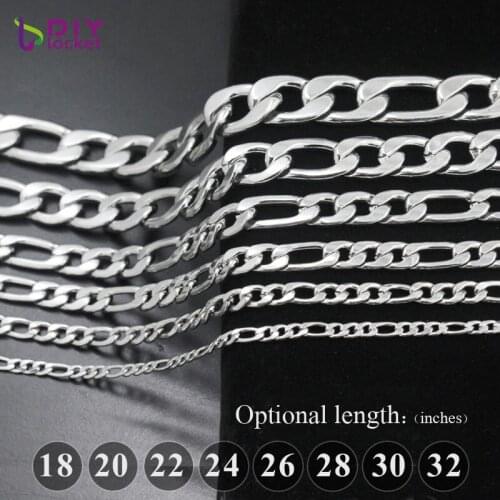 Diylocket Stainless Steel Necklaces Men Necklace 18-32 inches Stainless Steel Necklace Chains for Women and Men Superior quality