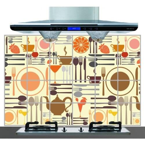 Kitchen Oil Proof Wall Stickers PVC Waterproof Moistureproof Mildew Proof High Temperature Resistant Wallpaper Stove Home Decor
