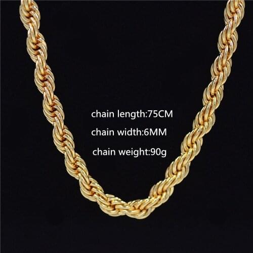 2021 Europe And The United States Exaggerate Imitation Vietnam Gold Mens Necklace Chain Hip Hop Big Gold Chain Yiwu Acce