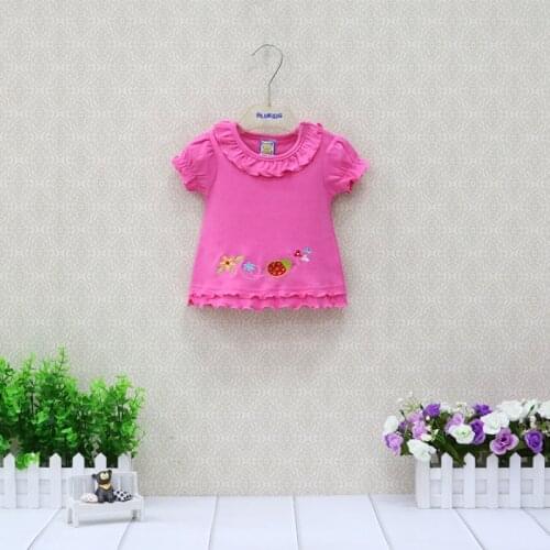 2019 Little Q New Style Baby 100% Cotton T Shirts Summer Newborn Girls Blouse Toddler Fashion Clothes