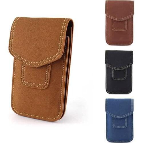 2020 New Casual Mobile Phone Bag Waist Packs Pouch for Men Male Holster Rivet Waist Bag With Belt Cover Purse Clutch Package Bag