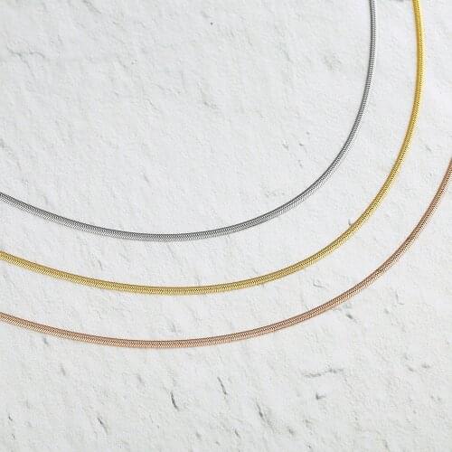 Wholesale luxury SLEEK Snake Choker Necklace Stainless Steel smooth Chain as Mothers Day Gift 10pcs/lot