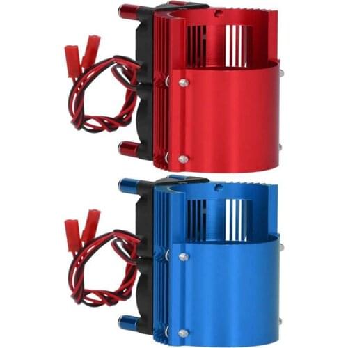 RC Parts Heat Sink Cooling Cover Radiator With Dual Fan Motor Heat Sink For High Speed 1/8 1/10 RC Car 40-43mm Motor