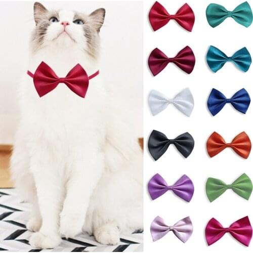 Adjustable Pet Accessories Puppy Cat Necklace Christmas Dog Bow Tie for Dog Cat Neck Strap Grooming Collars Dog Accessories