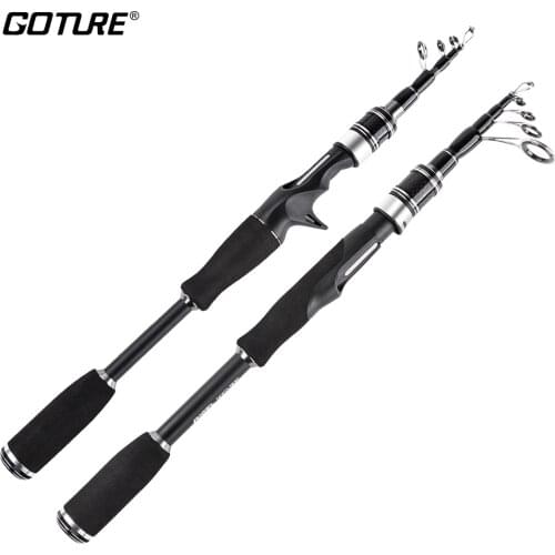 Goture Lure Fishing Rod 24T Carbon Fiber Ultralight Teleacopic Spinning Casting Rod 1.68m 1.98m 2.25m 2.52m Portable Travel Rod
