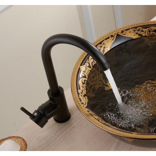 Kitchen 360 degree rotating copper Black basin faucet hot and cold water vegetables a sink mixer tap basin a faucets
