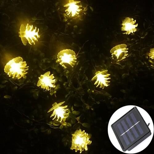 5M LED Pine Cones Solar Lights String Fairy Christmas Lighting Outdoor Waterproof Garland Garden Xmas Party Wedding Decoration