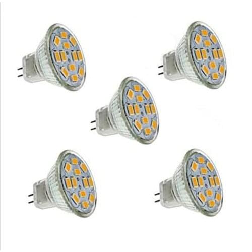 5pcs Spotlight Bulb DC12V MR11/GU4 2w/3w/5w LED Lamp Warm White/Cold White For Ceiling Lights/Window Display/Studio Light