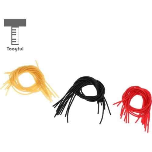 Tooyful 10Pcs Red/Black/Yellow Dulcimer Hose Rubber Tubes for Dulcimer Bamboo Parts