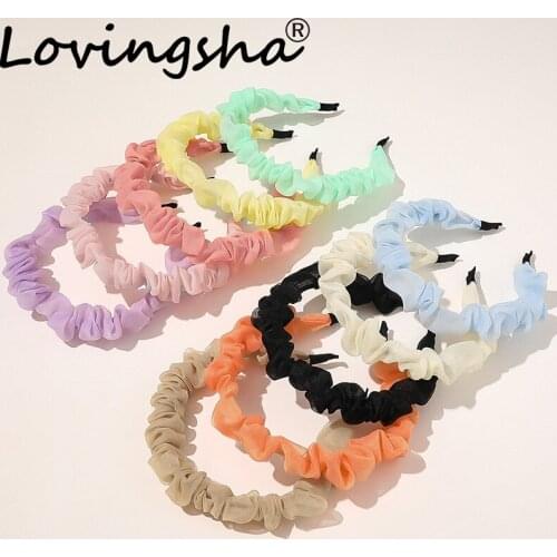 LOVINGSHA Womens Headband Twist Hairband Ladies Solid Hair Tie Girl Headwrap Hair Band Hoop FC225