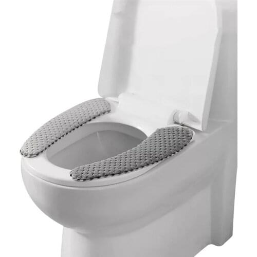 1Pair Bathroom Seat Cushions Waterproof Cute Winter Toilet Seat Cover Pastes