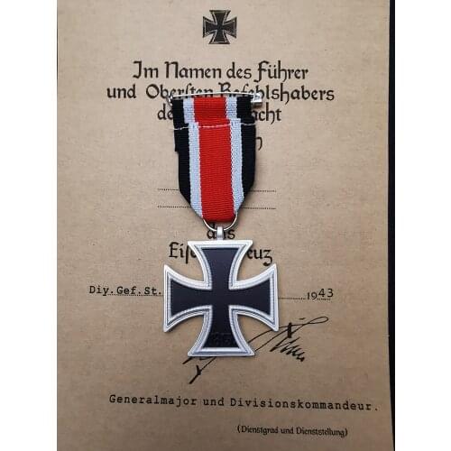 1PC German Badges 1813-1939 Iron Cross 2nd Class Prussia Military Medal With Certification Souvenir Gifts