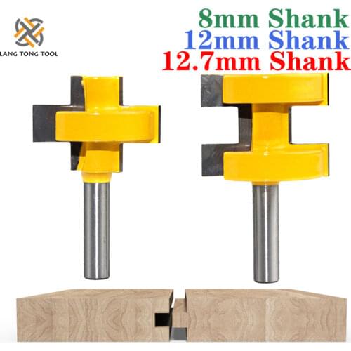 QQQ 2pcs 8mm Shank T-Slot Square Tooth Tenon Bit Milling Cutter Carving Router Bits for Wood Tool Woodworking LT032