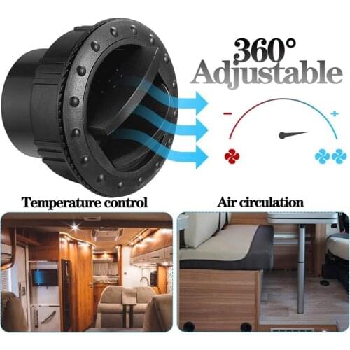 Universal Air Vent 60Mm 2.35 Inch A/C Round Knob Type Air Outlet For RV Bus Boat Yacht Auto Replacement Parts 4Pcs