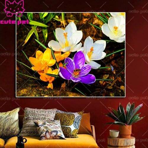 5D Diamond Mosaic Flowers Cross Stitch DIY full square Diamond Embroidery Diamond Painting home decor rhinestone pictures puzzle