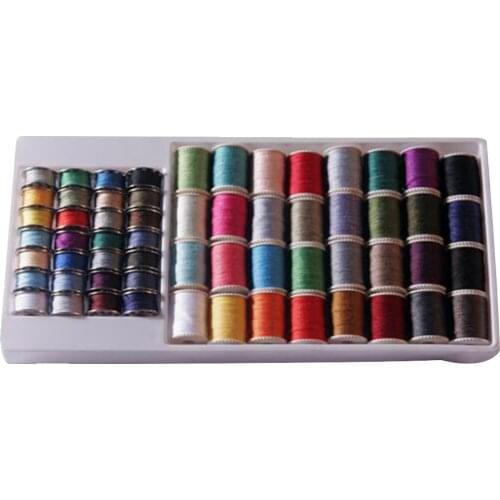 New Styles 60 Spools Assorted Colors Sewing Thread and Metal Bobbins DIY Embroidery Sewing Machine Accessories