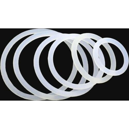 10pcs Thickness 3 mm White Rubber Seal Ring OD 10-75mm Food Grade Silicone O-Ring Heat-Resistant -35℃-200
