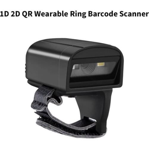 Wireless Portable Wearable 1D 2D Barcode Scanner Bluetooth Finger Ring CCD Scanning Mini Barcode Scanner