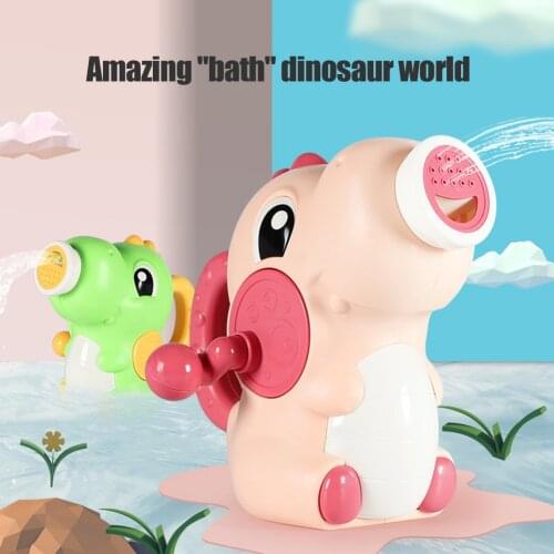 Baby Bath Toys Lovely Plastic Dinosaur Shape Water Kid Manual Spraying Water Bath Toys Baby Shower Sprinkler Toy игрушки для дет