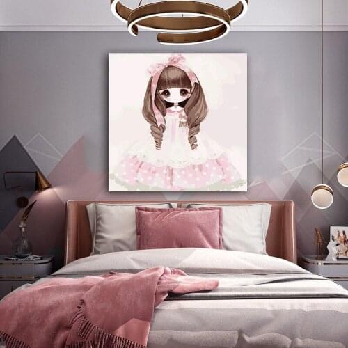 DIY colorings pictures by numbers with Little Girl painting picture drawing painting by numbers framed Home