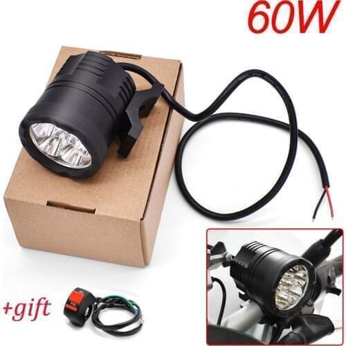 For SUZUKI DR250 DJEBEL 250XC YAMAHA YZ80 YZ85 YZ 80 85 Motorcycle LED Light 9-48V Auxiliary Headlight Driving DRL Fog Lamp 60W