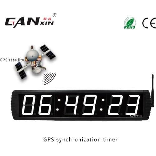 [Ganxin] GPS synchronizing modern digital led wall clock